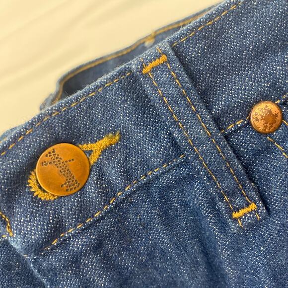 Women's Vtg WRANGLER Cowboy Cut Straight Jeans Size 9 x 38 High Rise Bareback - Picture 5 of 10
